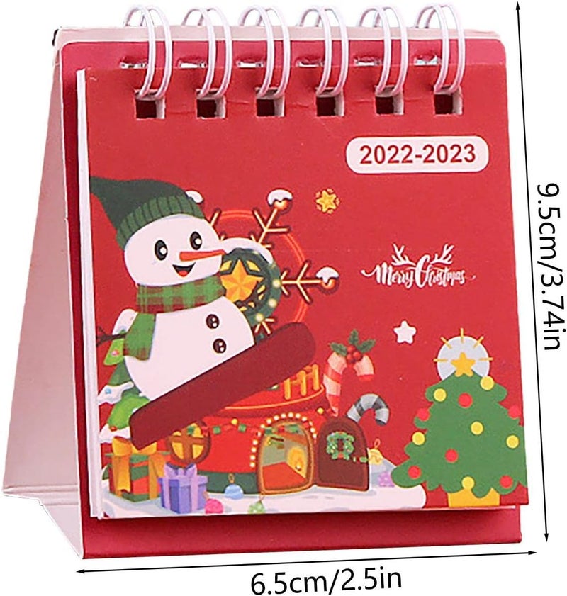 woobles Small Desk Calendar 2022-2023,Christmas Desktop Calendar from August 2022 to December 2023 | Christmas Stand Up Calendar Christmas Desk Gift, Suit for Office, School, Kindergarten, Nursery - Image 4